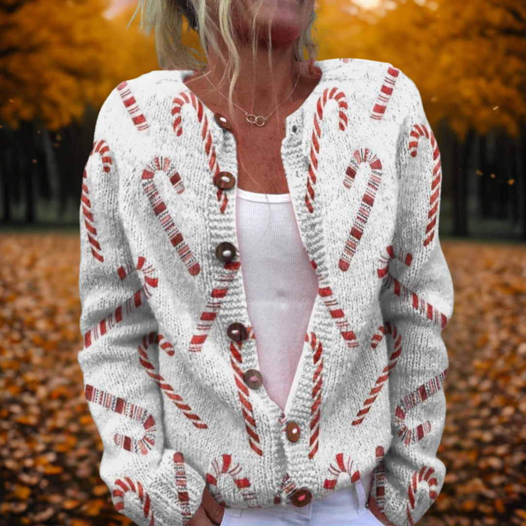 Carla | Festive Candy Cardigan | Last Day 80% Off!