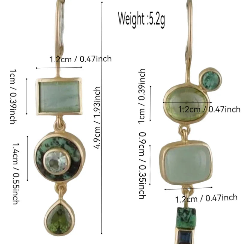 Vintage Green Earrings | Last Day 80% Off!