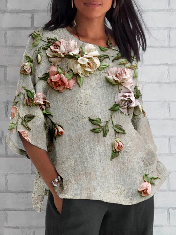 Iverra - Printed Floral Top | Last Day 80% Off!
