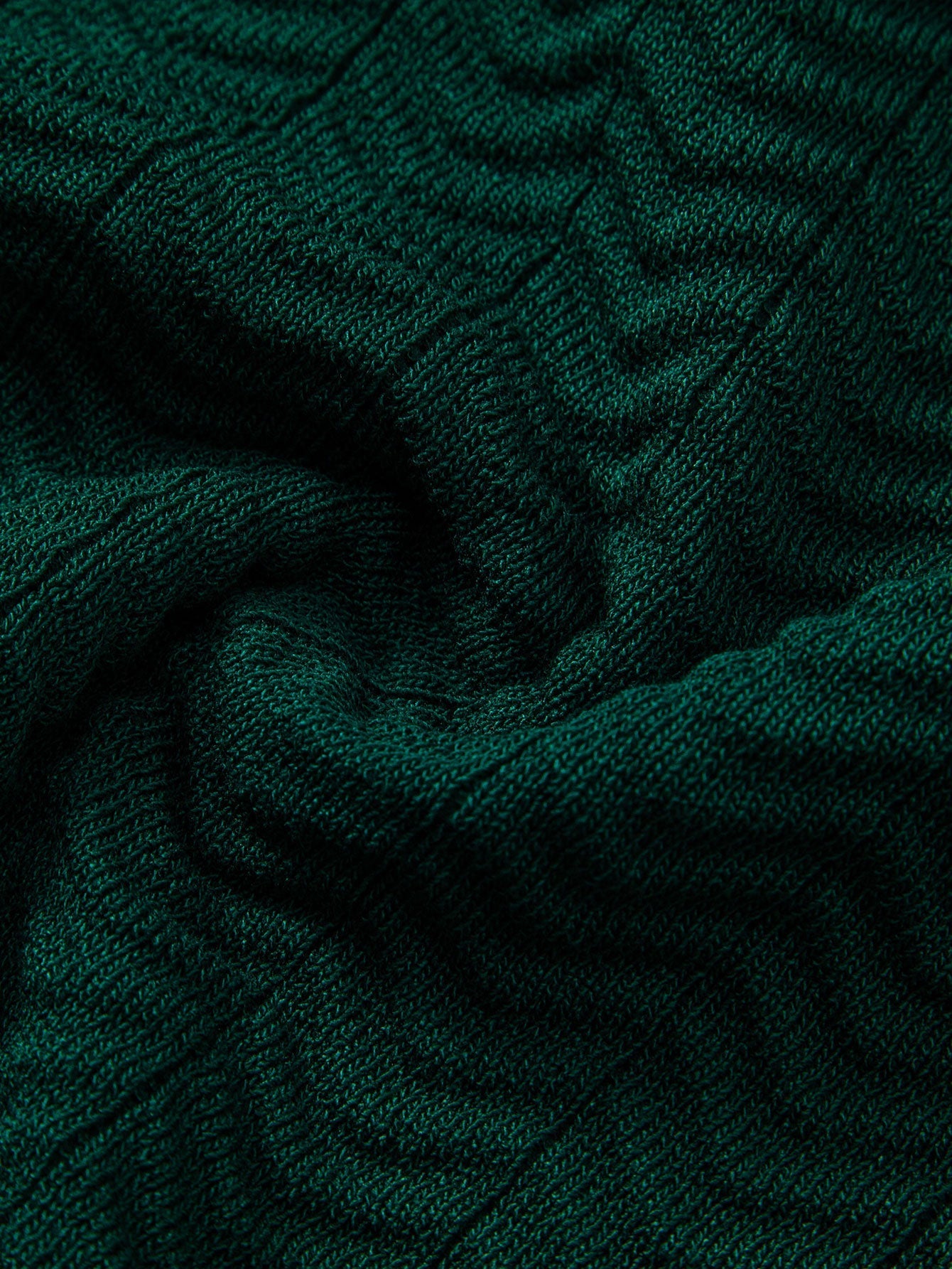 Texture Contrast Knitted V-Neck Polo Shirt & Slim Fit Tapered Trousers | Last day 80% off!