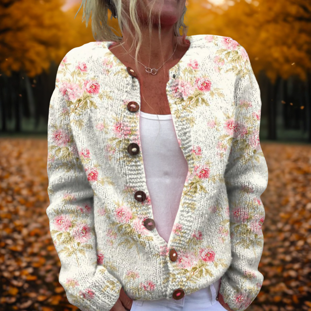 Jessie | Flower Art Cardigan | Last Day 80% Off!