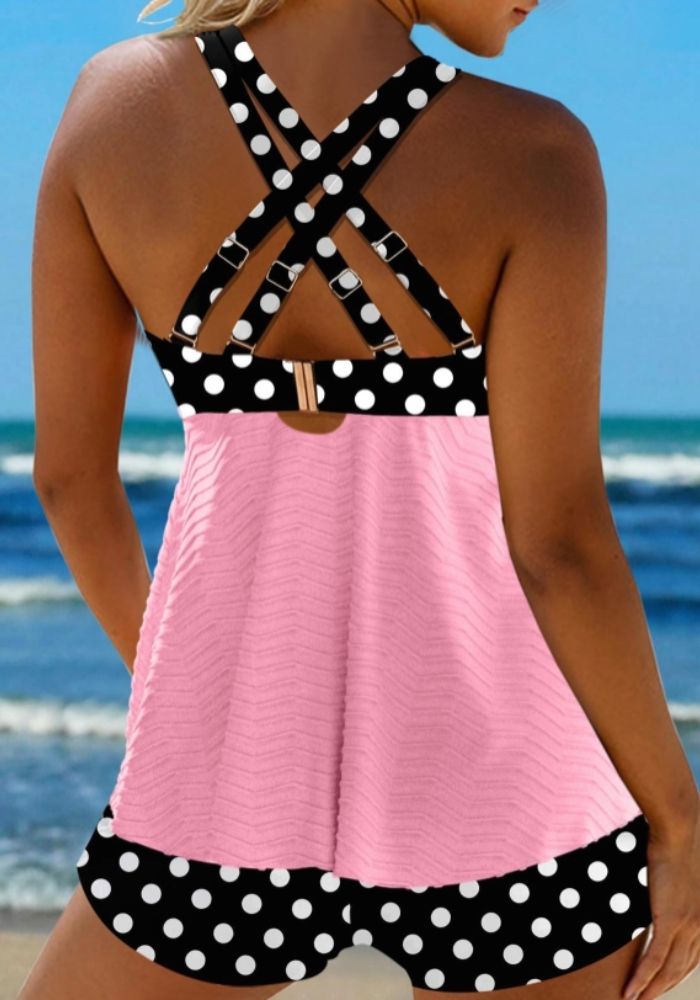 Ana – White Tankini with Polkadots | Last Day 80% Off!