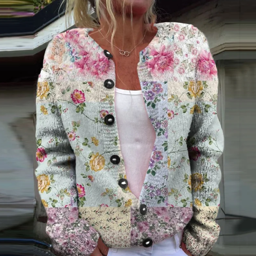 Lowri | Floral Print Cardigan | Last day 80% off!