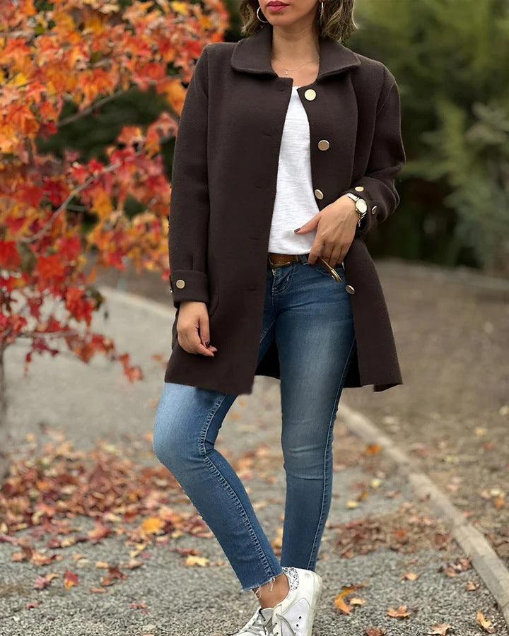 Moana | Classic Oversized Coat With Bow Details | Last day 80% off!