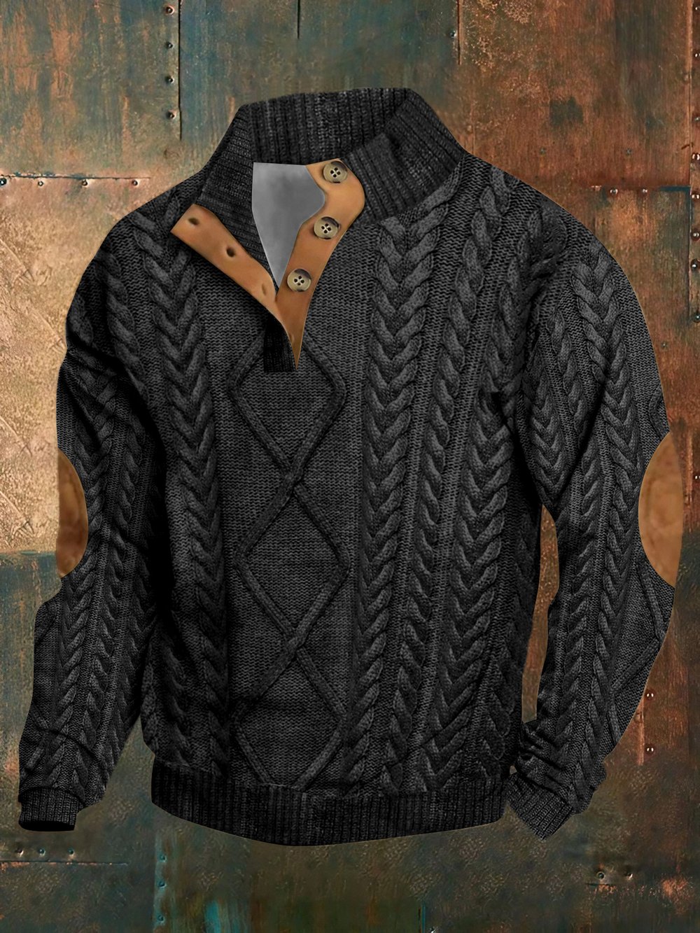 Men's Retro Western Stand Collar Sweatshirt Last Day 80% Off!