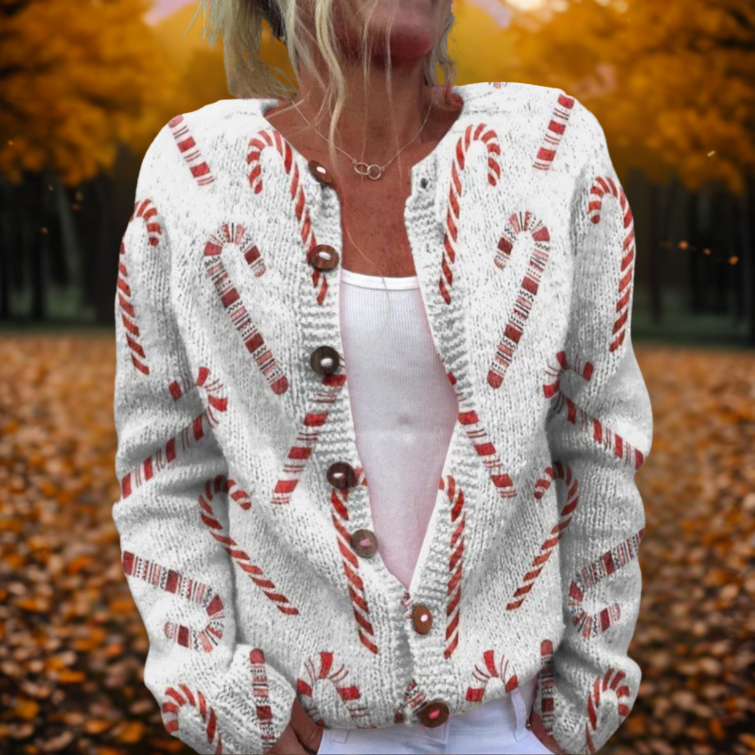 Carla | Festive Candy Cardigan | Last Day 80% Off!