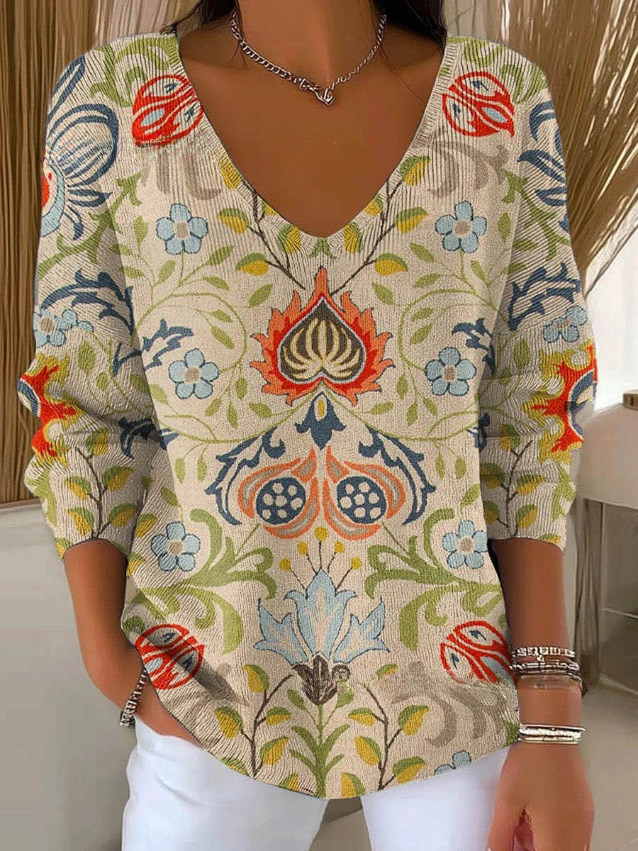 Margaux | Knitted Sweater With V-Neck | Last day 80% off!