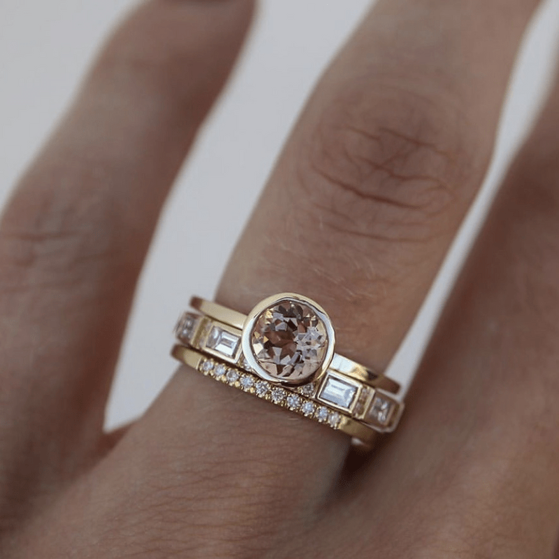 Hope - Inlaid Crystal Gold Ring Set | Last Day 80% Off!