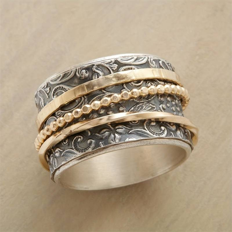 Vintage Gold & Silver Antique Ring | Last Day 80% Off!