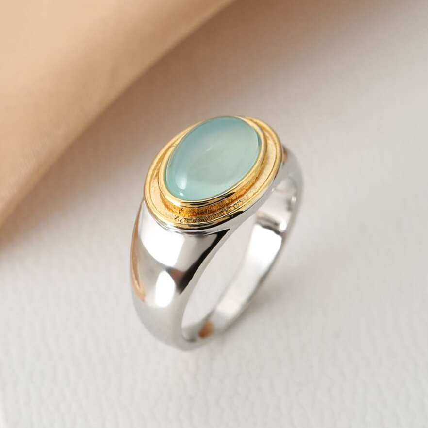 Gabi - Vintage Green Moonstone Ring | Last Day 80% Off!