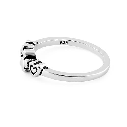 Sterling Silver Pet Love Paw & Hearts Ring | Last day 80% off!