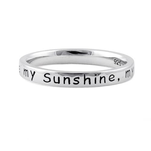 Sterling Silver "You Are My Sunshine, My Only Sunshine" Ring | Last day 80% off!