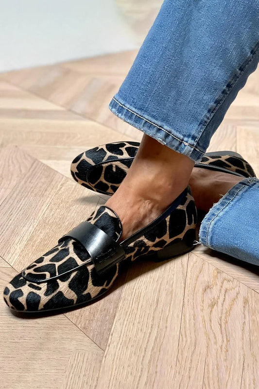 Daphne | Animal Print Loafer With Elegant Detail | Last Day 80% Off!
