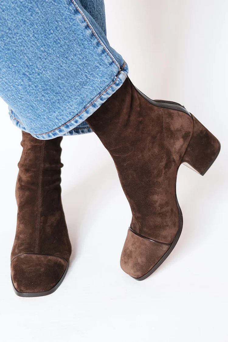 Gemma | Square Toe Heeled Boots | Last Day 80% Off!