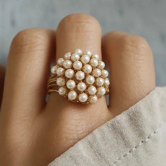 Bush - Inlaid Pearls Ring | Last Day 80% Off!
