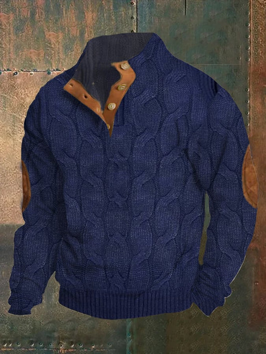 Men's Western Color Block Stand Collar Sweatshirt Last day 80% off!
