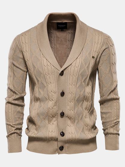 Geometric Jacquard Shawl Collar Vest Sweater | Last day 80% off!