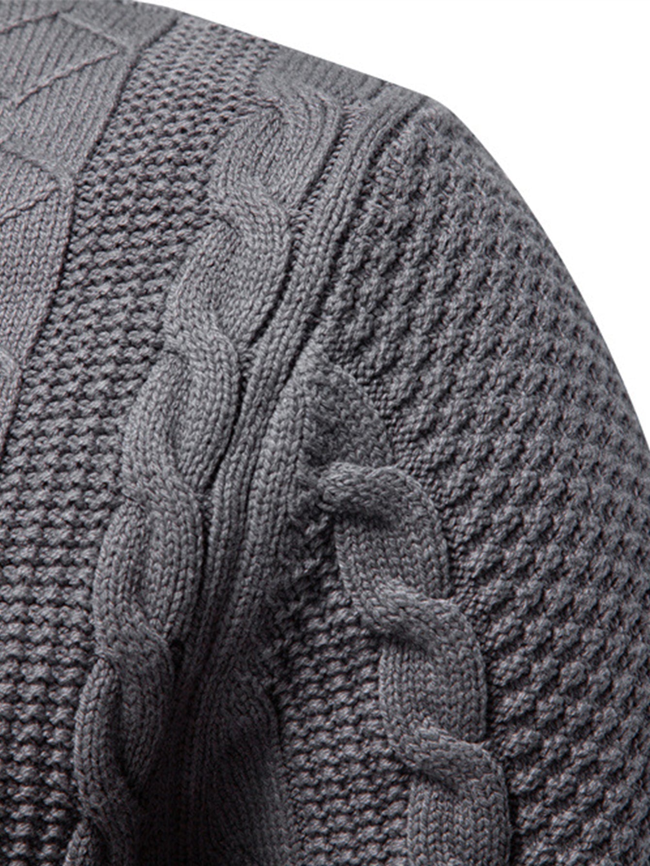 Twist Jacquard Zip-Up High Collar Sweater | Last day 80% off!