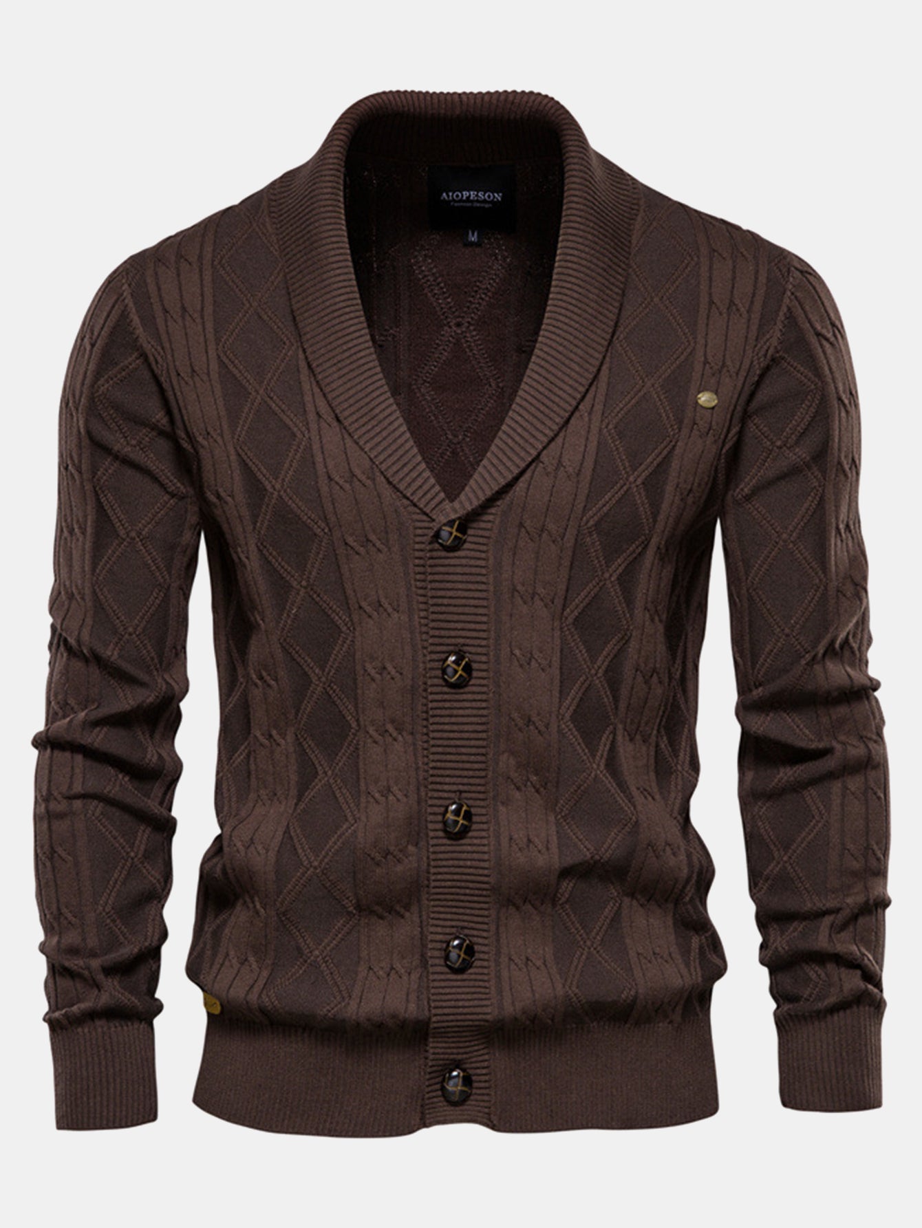 Geometric Jacquard Shawl Collar Vest Sweater | Last day 80% off!