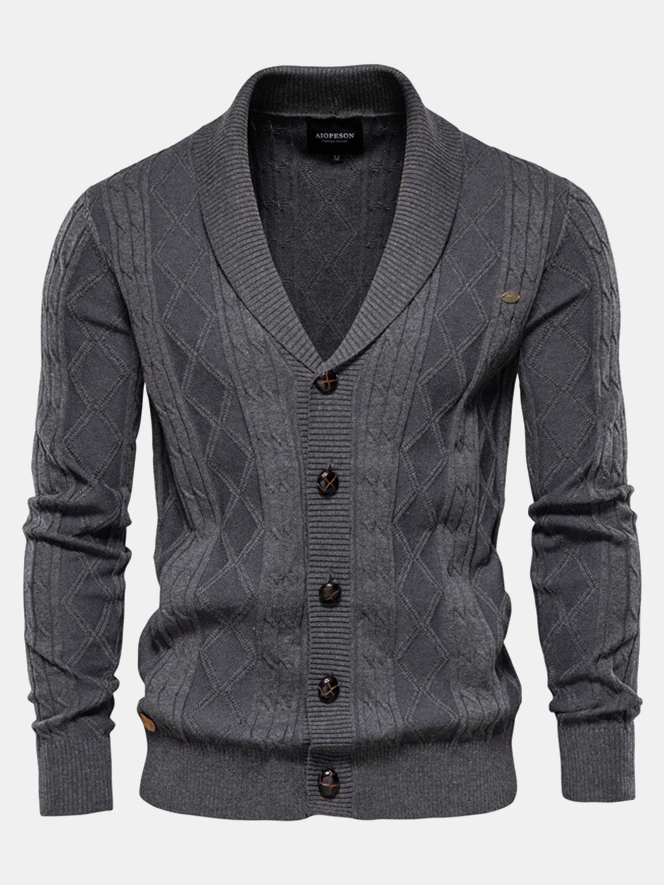Geometric Jacquard Shawl Collar Vest Sweater | Last day 80% off!