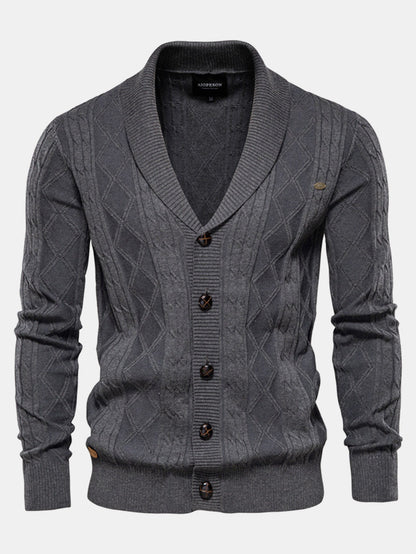 Geometric Jacquard Shawl Collar Vest Sweater | Last day 80% off!