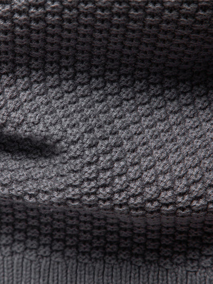 Twist Jacquard Zip-Up High Collar Sweater | Last day 80% off!