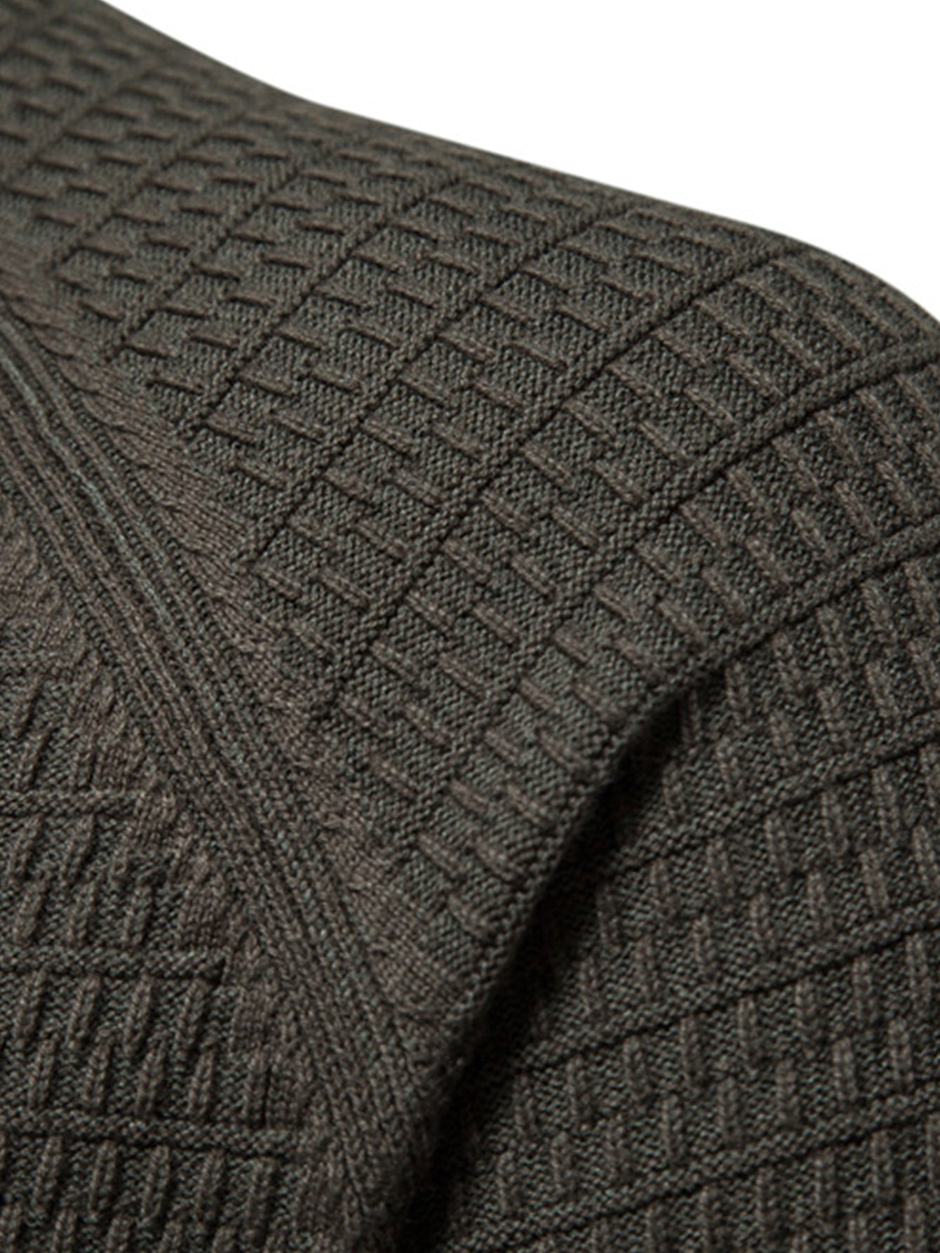 Knitted sweater with structured stand-up collar and buttons | Last day 80% off!