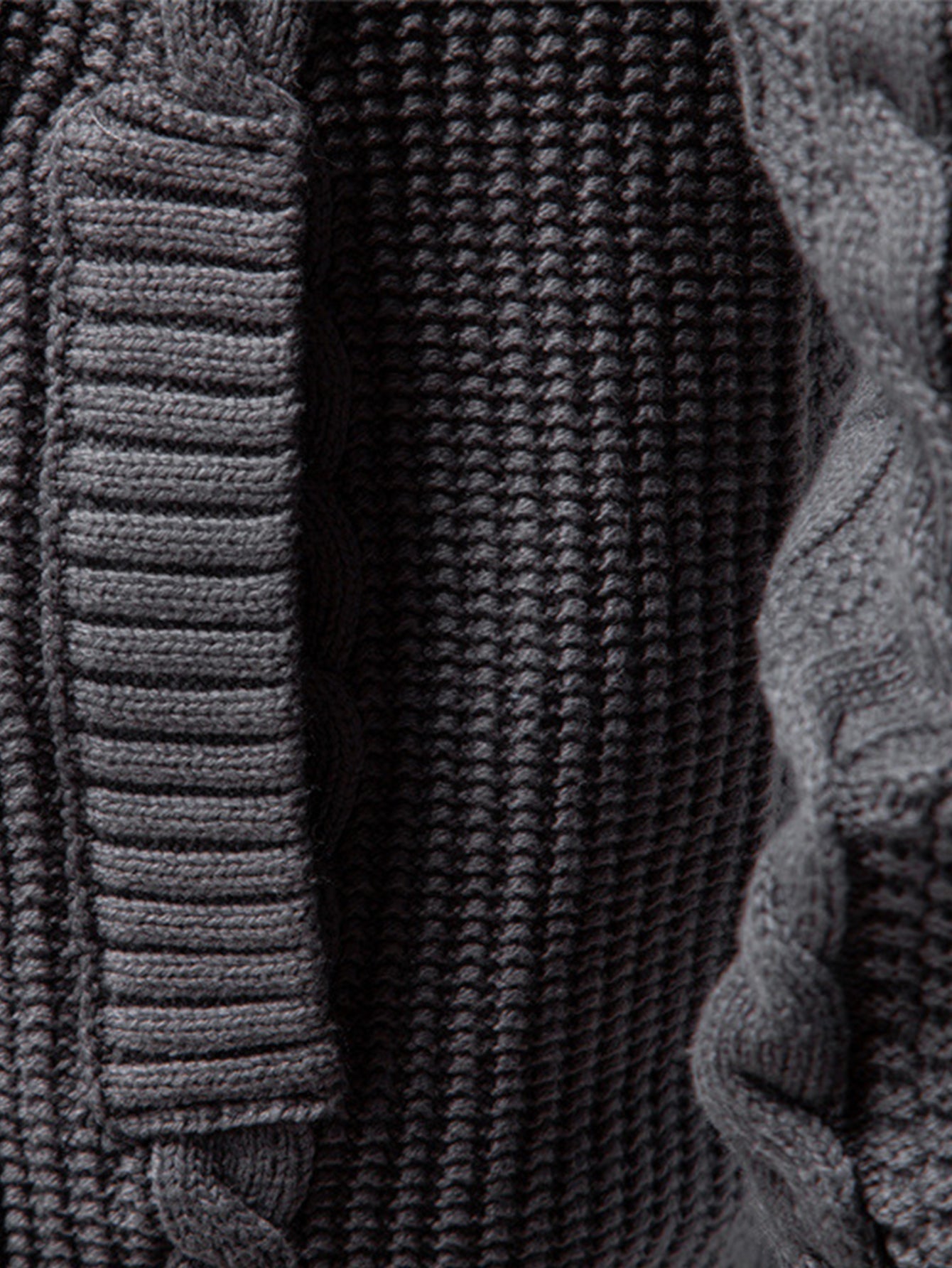 Twist Jacquard Zip-Up High Collar Sweater | Last day 80% off!