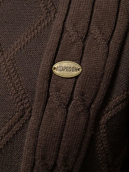 Geometric Jacquard Shawl Collar Vest Sweater | Last day 80% off!