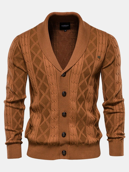 Geometric Jacquard Shawl Collar Vest Sweater | Last day 80% off!