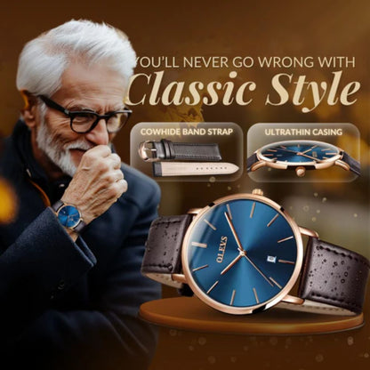 Leather Band Car Date Watch | Last day 80% off!