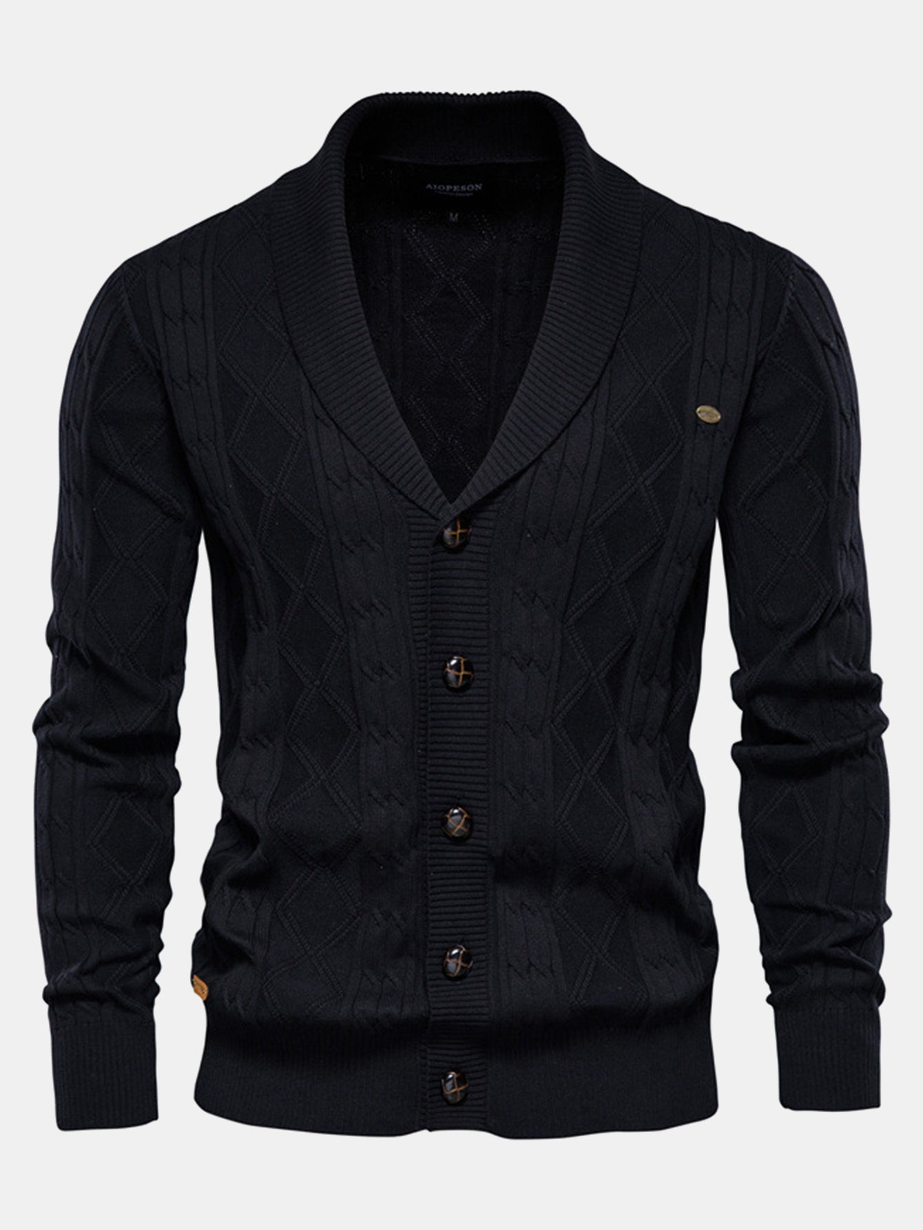 Geometric Jacquard Shawl Collar Vest Sweater | Last day 80% off!