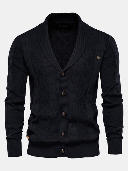 Geometric Jacquard Shawl Collar Vest Sweater | Last day 80% off!