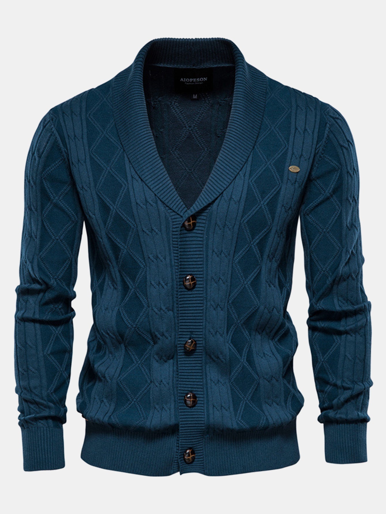 Geometric Jacquard Shawl Collar Vest Sweater | Last day 80% off!