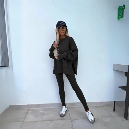 Yachi™ - Casual Long Sleeve Sweatshirt and Pants Set | Last Day 80% Off!