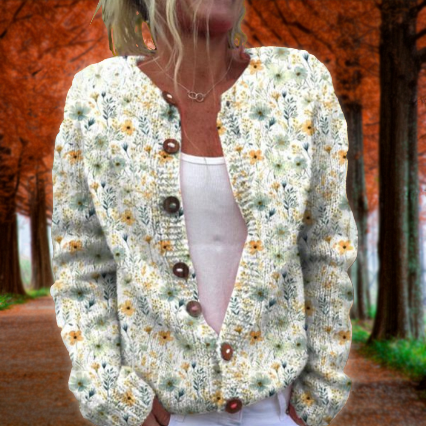 Lowri | Floral Print Cardigan | Last Day 80% Off!