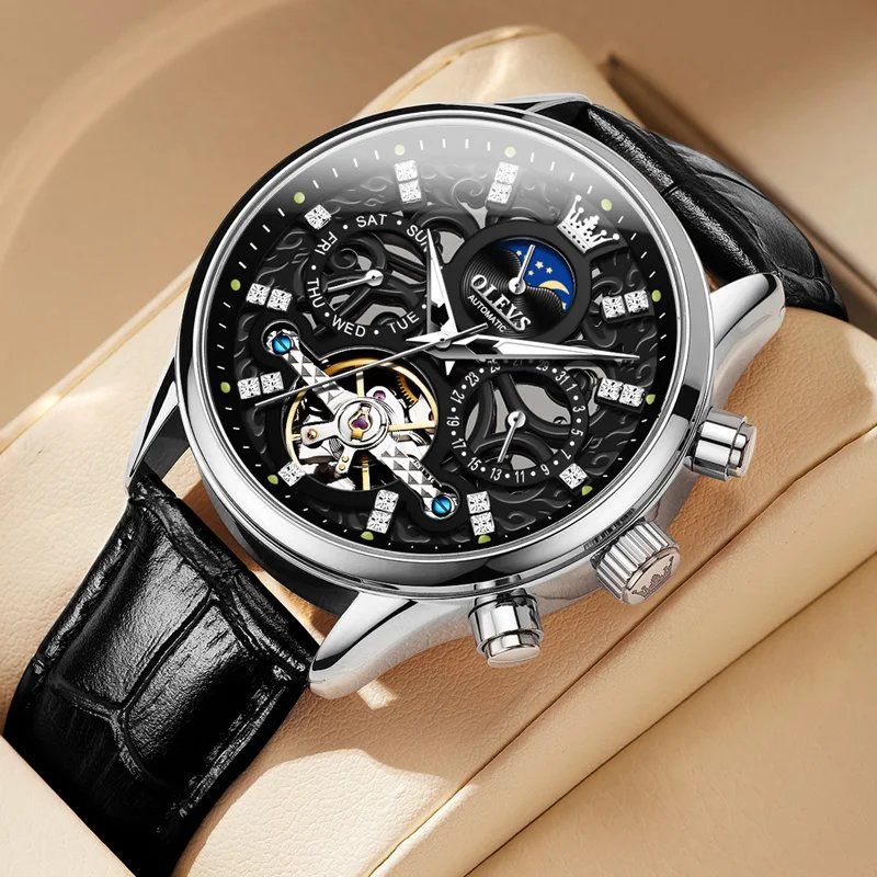 Automatic Mechanical Watch with Leather Strap™ - Wilson | Last Day 80% Off!