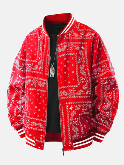 Baseball jacket with paisley print | Last day 80% off!