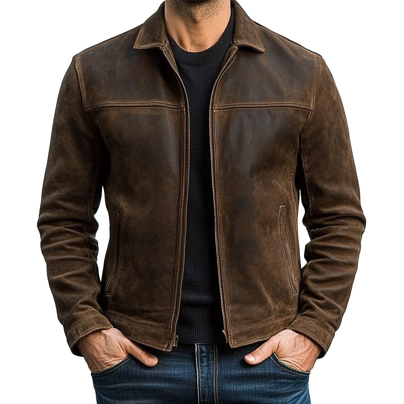 Men's Classic Fashion Zipper Leather Jacket | Last day 80% off!