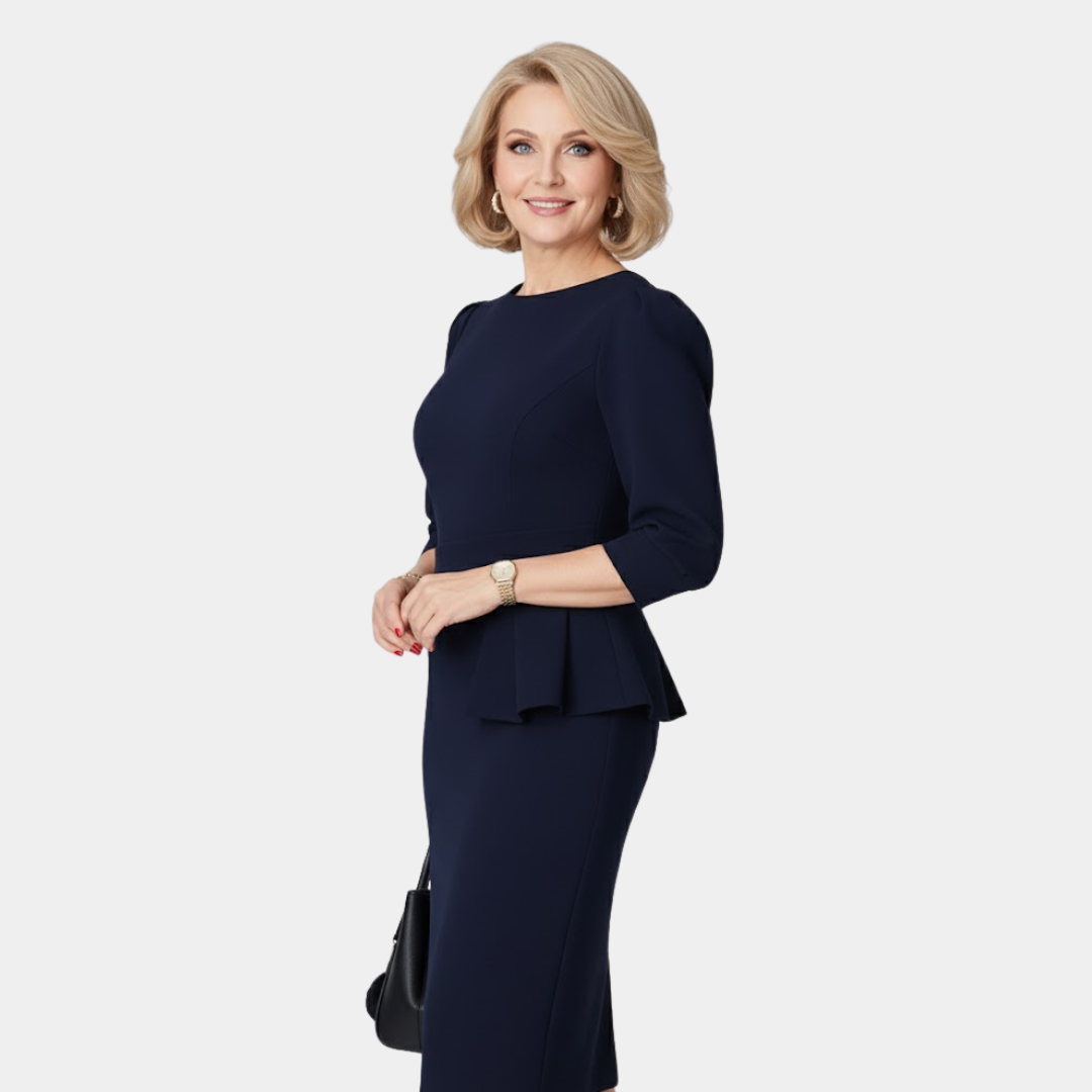 Claudine Bloom | Refined Ruffle Midi Dress | Last Day 80% Off!