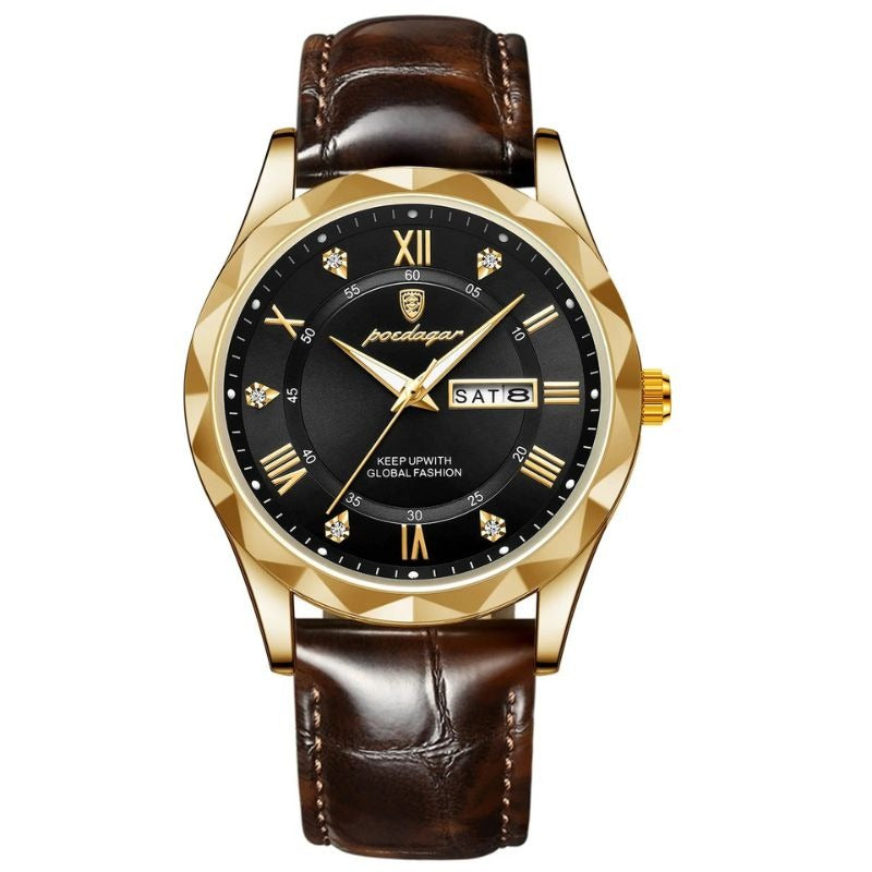 Luxury Leather Strap Quartz Watch | Last day 80% off!