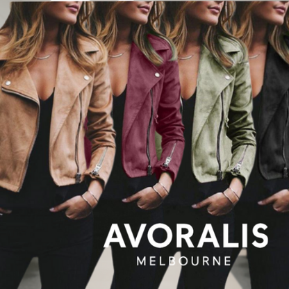 Lila - Suede Biker Jacket Last day 80% off!