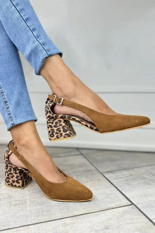 Camila | Leopard Print Heel Slingbacks | Last Day 80% Off!