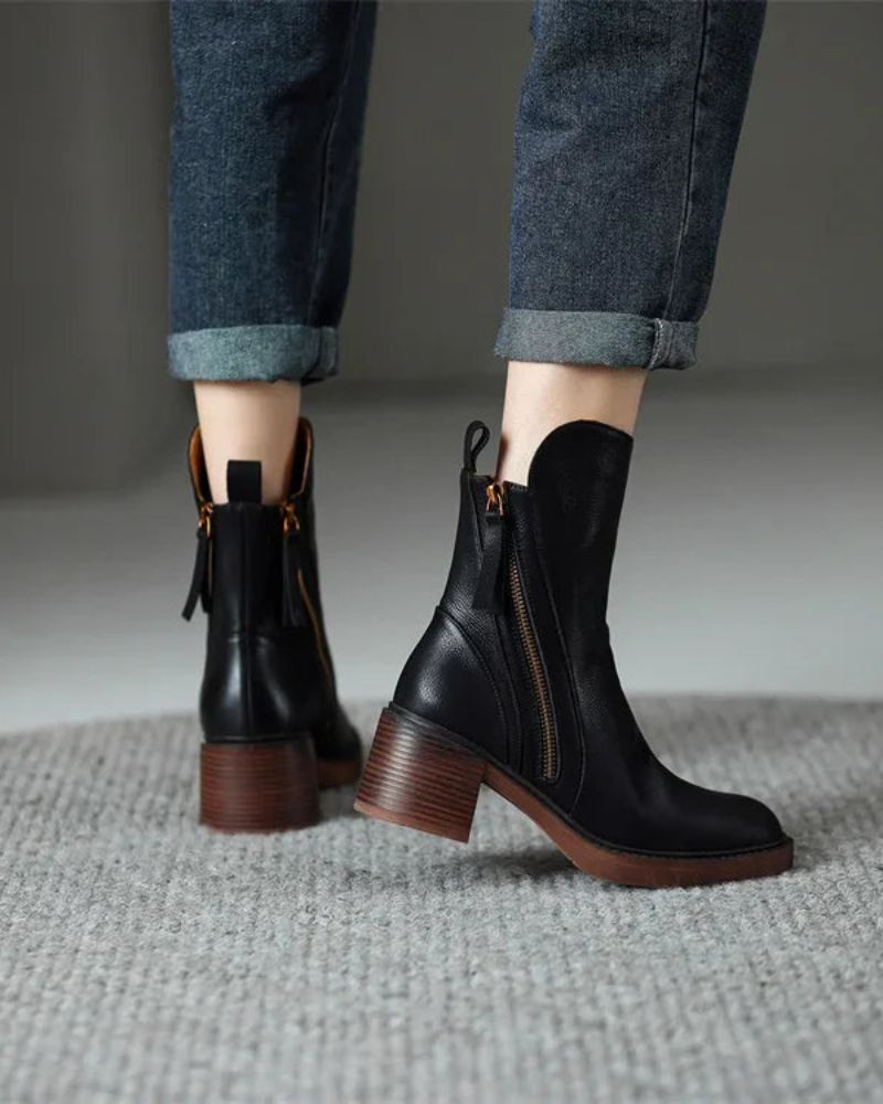 Corvianoir | Elegant Ankle Boots | Last Day 80% Off!