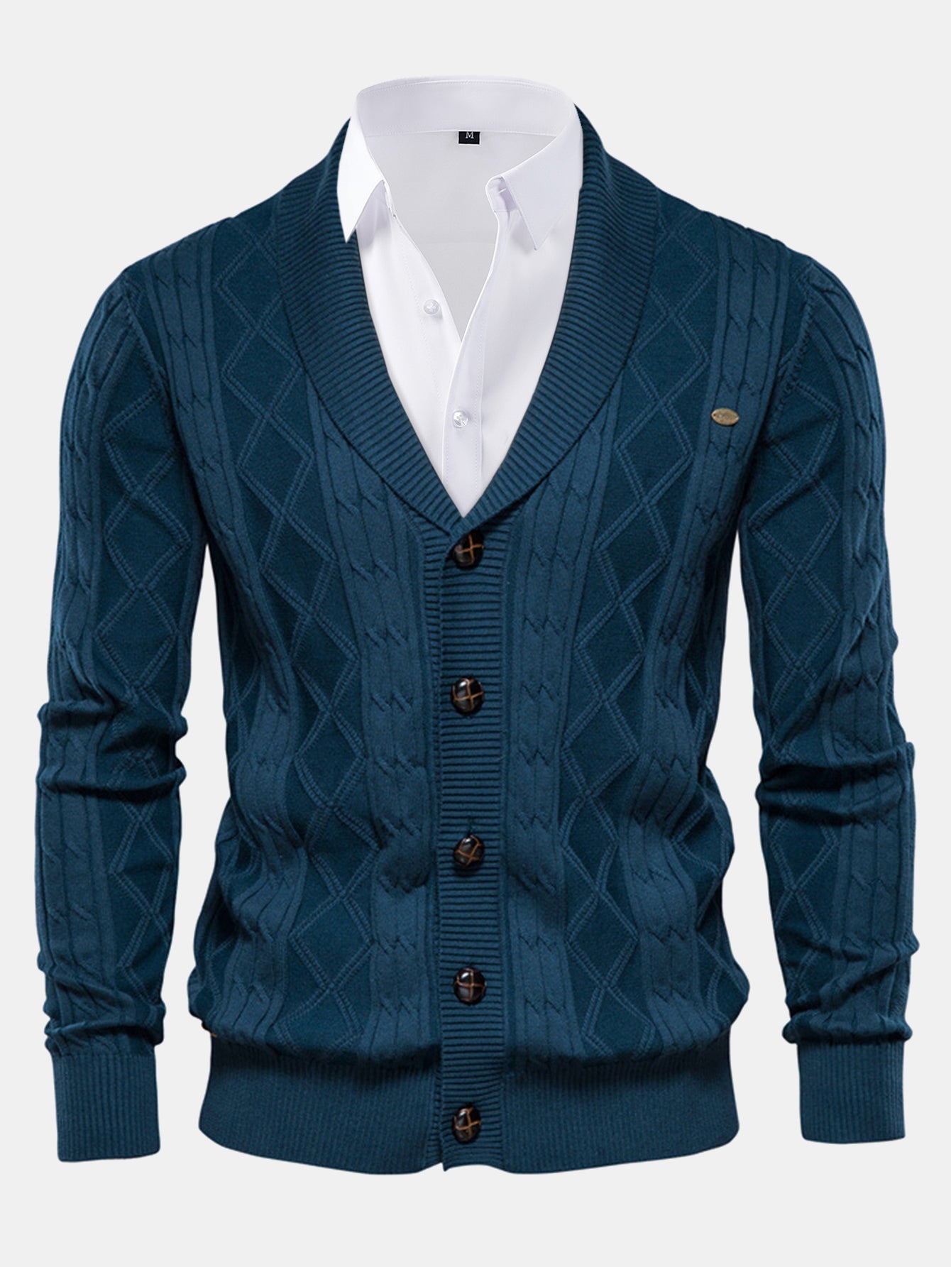 Geometric Jacquard Shawl Collar Vest Sweater | Last day 80% off!