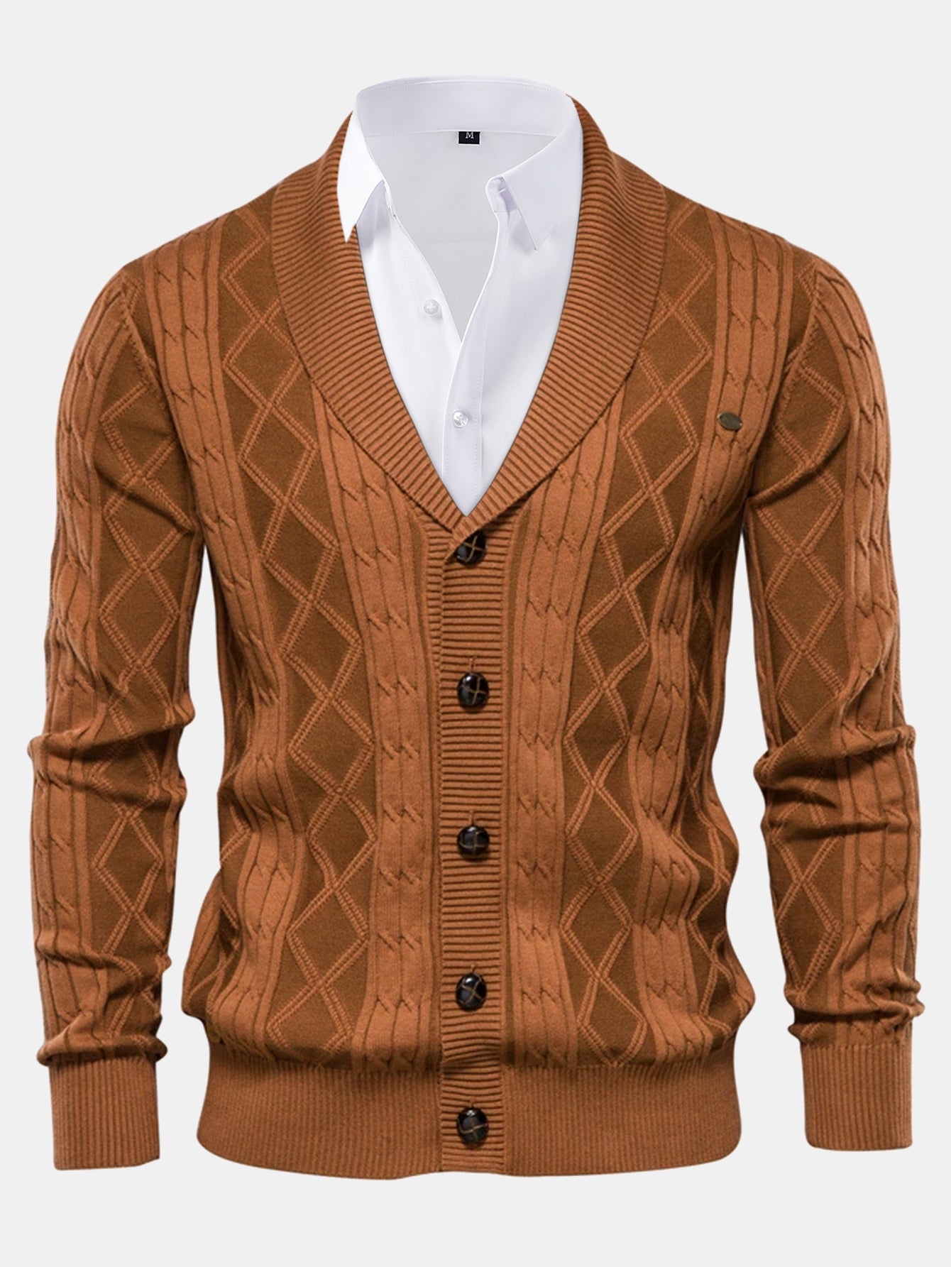 Geometric Jacquard Shawl Collar Vest Sweater | Last day 80% off!