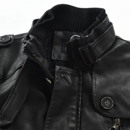 Elegant Long Leather Biker Jacket | Last Day 80% Off!