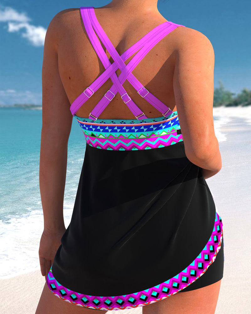 Eliza | Swimsuit with Lace-Up Closure and Waist Accent, Hides Belly - Last Day 80% Discount!