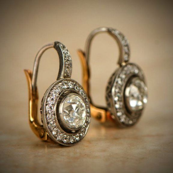 Vintage Gold & Silver Crystal Earrings Last day 80% off!