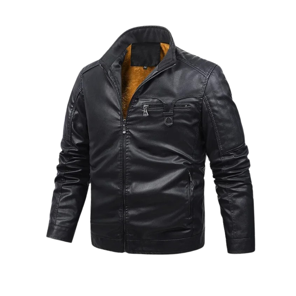 Retro Fleece Lined Leather Jacket | Last Day 80% Off!